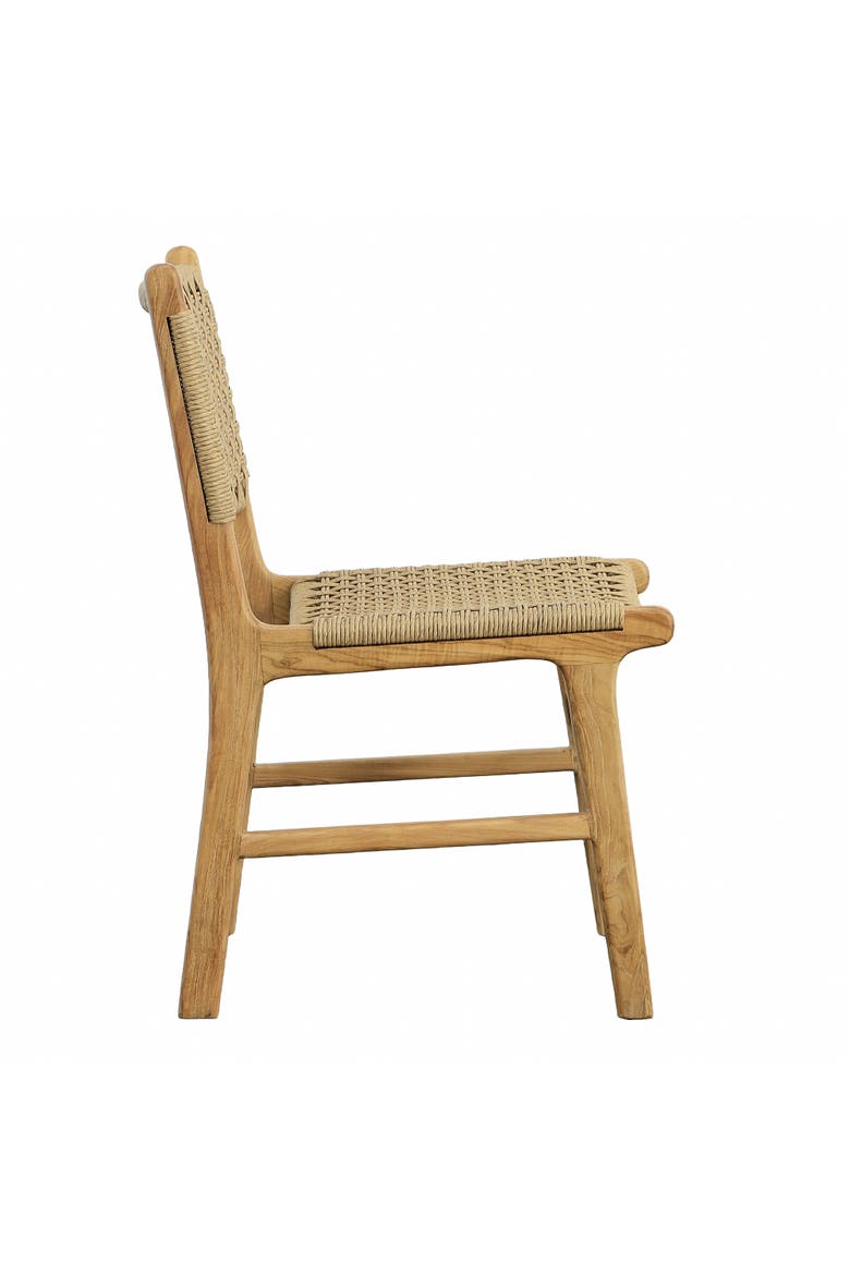 Decker Teak Outdoor Dining Chair, Alternate, color, Natural