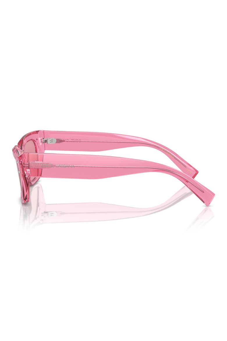 52mm Cat Eye Sunglasses, Alternate, color, TRANS PINK