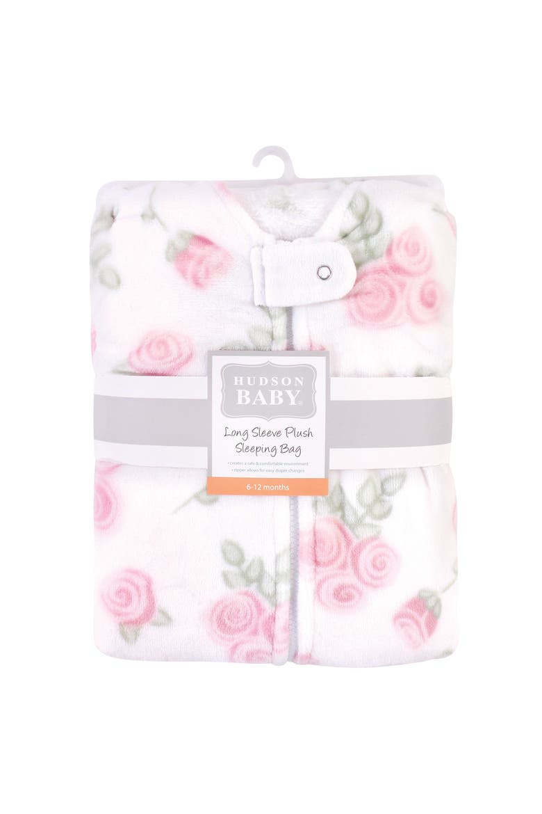 Flannel Sleep Sack with Plush Full-Arm Coverage, Alternate, color, Pink Rose