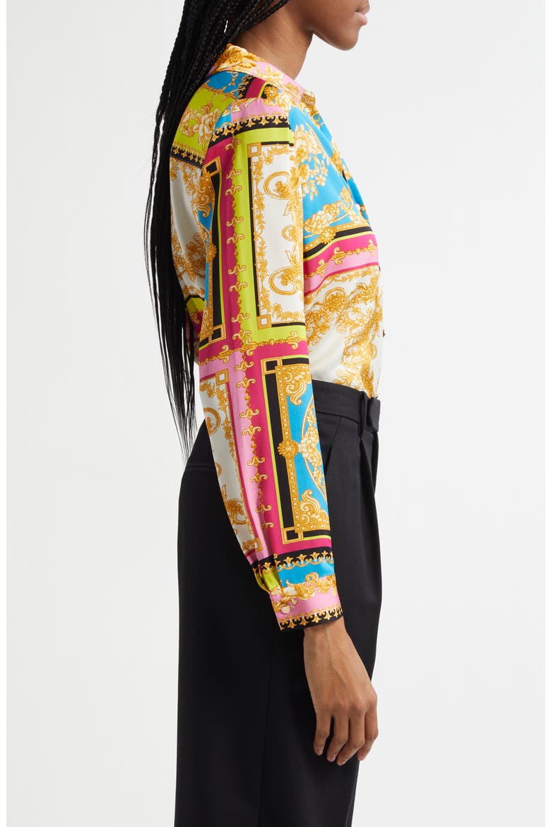 The Madeline Aphrodite's Palace Stretch Silk Button-Up Shirt, Alternate, color, PALACE PRINT