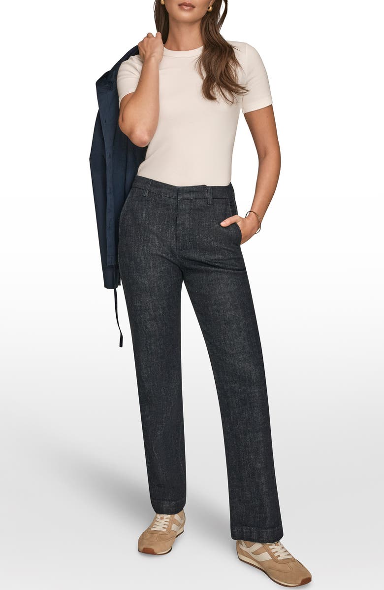 Donna Karan New York The Donna Straight Leg Woven Pants, Alternate, color, Lacombe