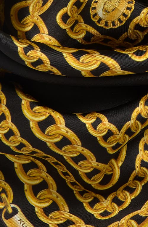 KURT GEIGER KURT GEIGER LONDON LARGE CHAIN STRIPE SILK SQUARE SCARF 