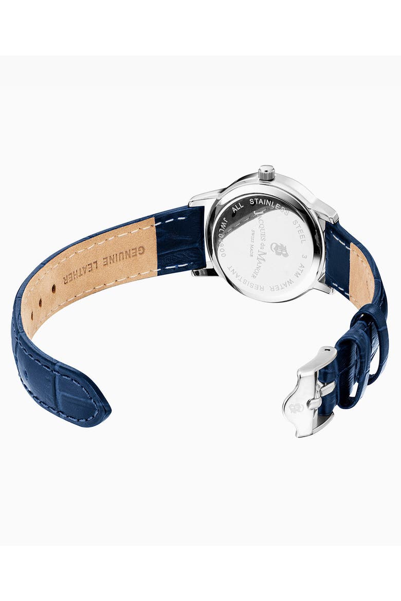 Genesis Ladies - 28mm, White Dial, Blue Leather Strap, Alternate, color, White dial, blue leather strap