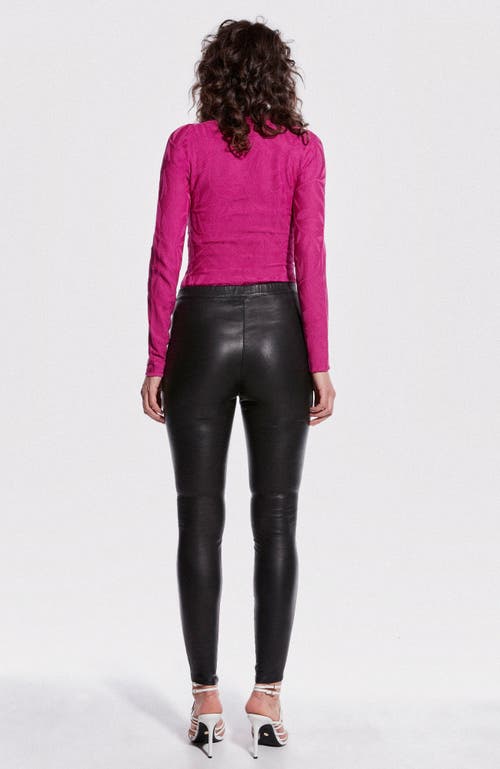 Shop As By Df Kenny Stretch Leather Leggings In Black
