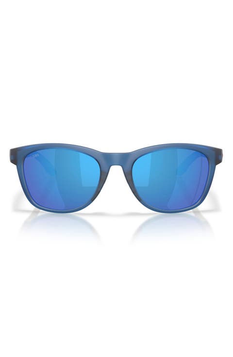 Aleta 54mm Polarized Mirrored Round Sunglasses