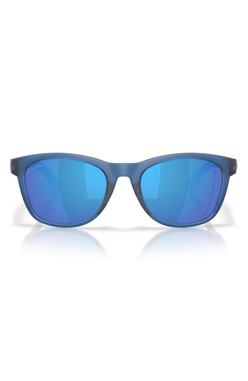Costa Del Mar Aleta 54mm Polarized Mirrored Round Sunglasses In Blue