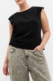 City Chic Jett Padded Shoulder Top
