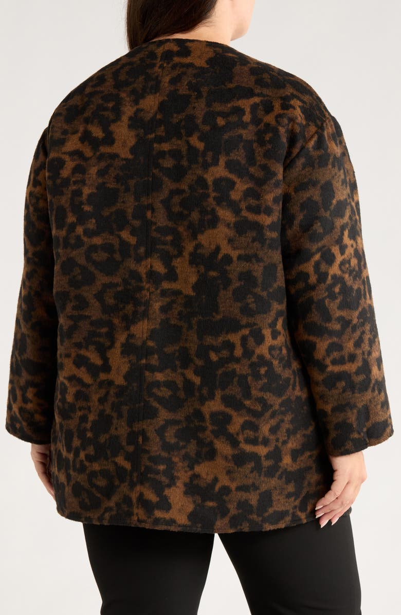 Anne Klein Leopard Print Topper Jacket, Alternate, color,