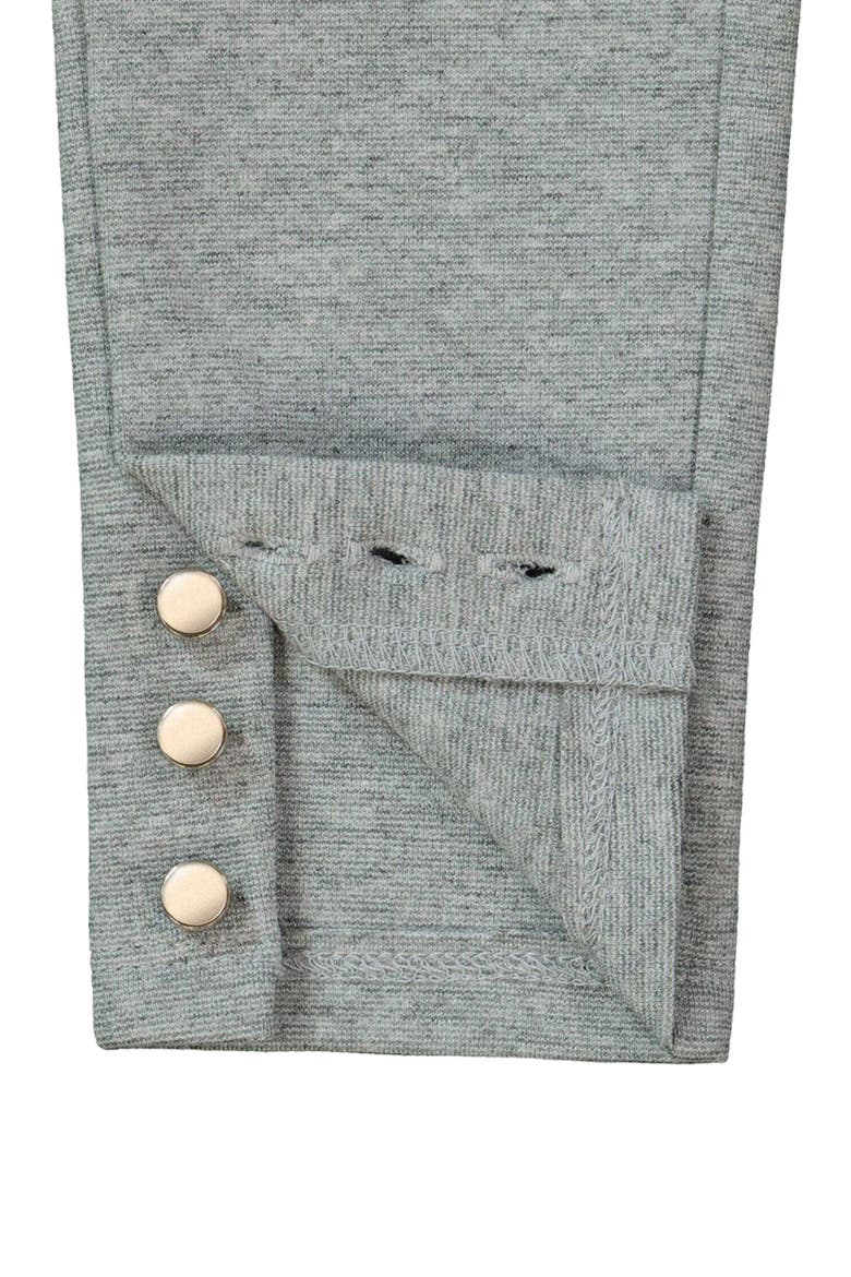 Girls' Button Cuff Ponte Pant, Toddler, Alternate, color, Heather Grey Button Cuff