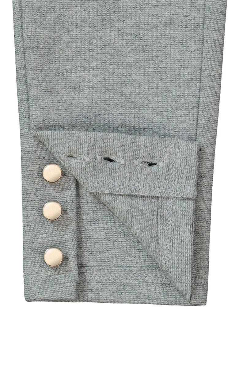 Hope & Henry Girls' Button Cuff Ponte Pant, Toddler, Alternate, color, Heather Grey Button Cuff