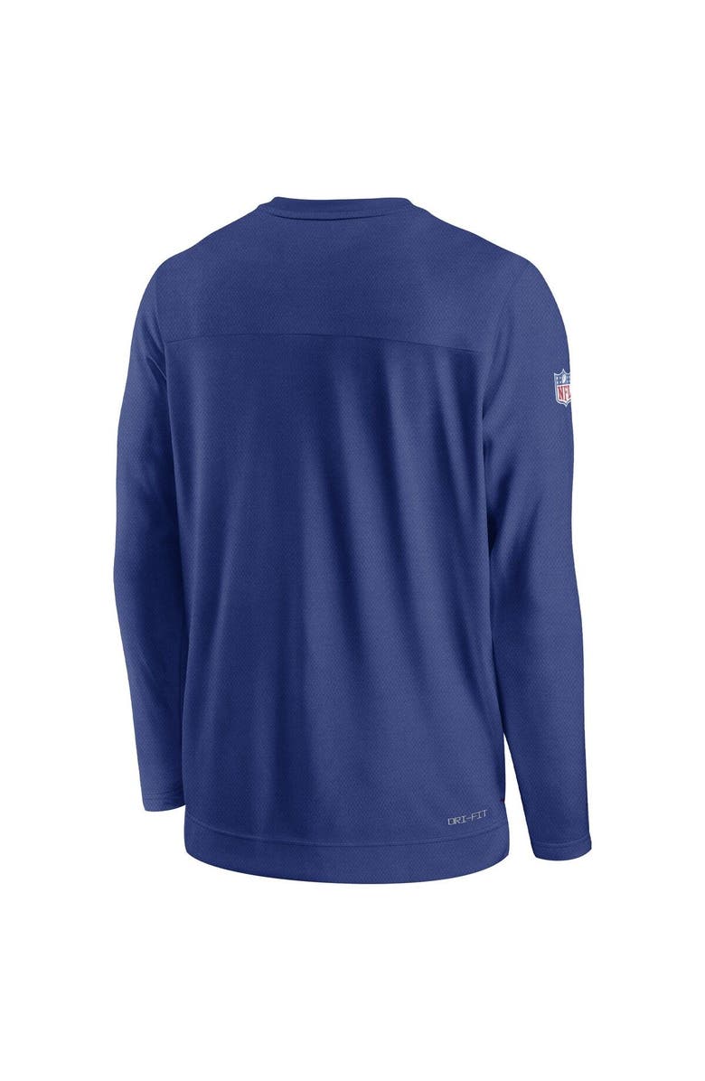 Nike Men's Nike Royal New York Giants Sideline Lockup Performance Long Sleeve T-Shirt, Alternate, color, 