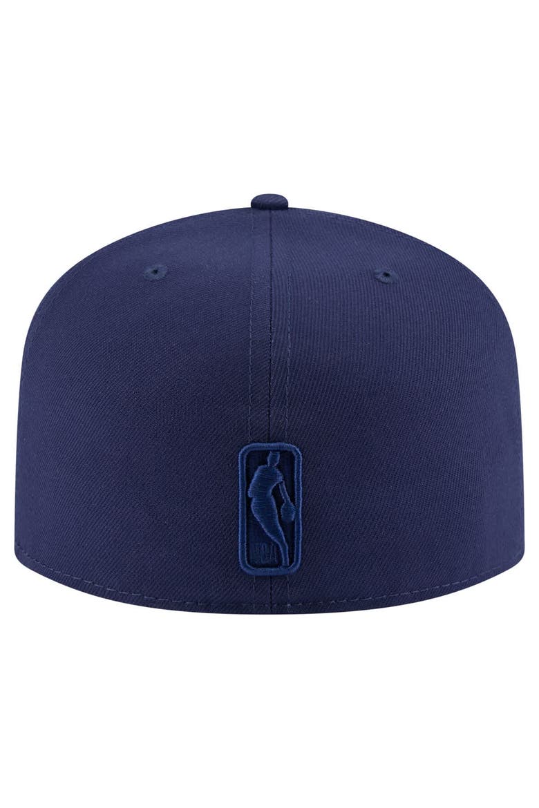 Men's New Era  Navy Dallas Mavericks Colorpack A-Frame Pinch Front 59FIFTY Fitted Hat, Alternate, color, Navy