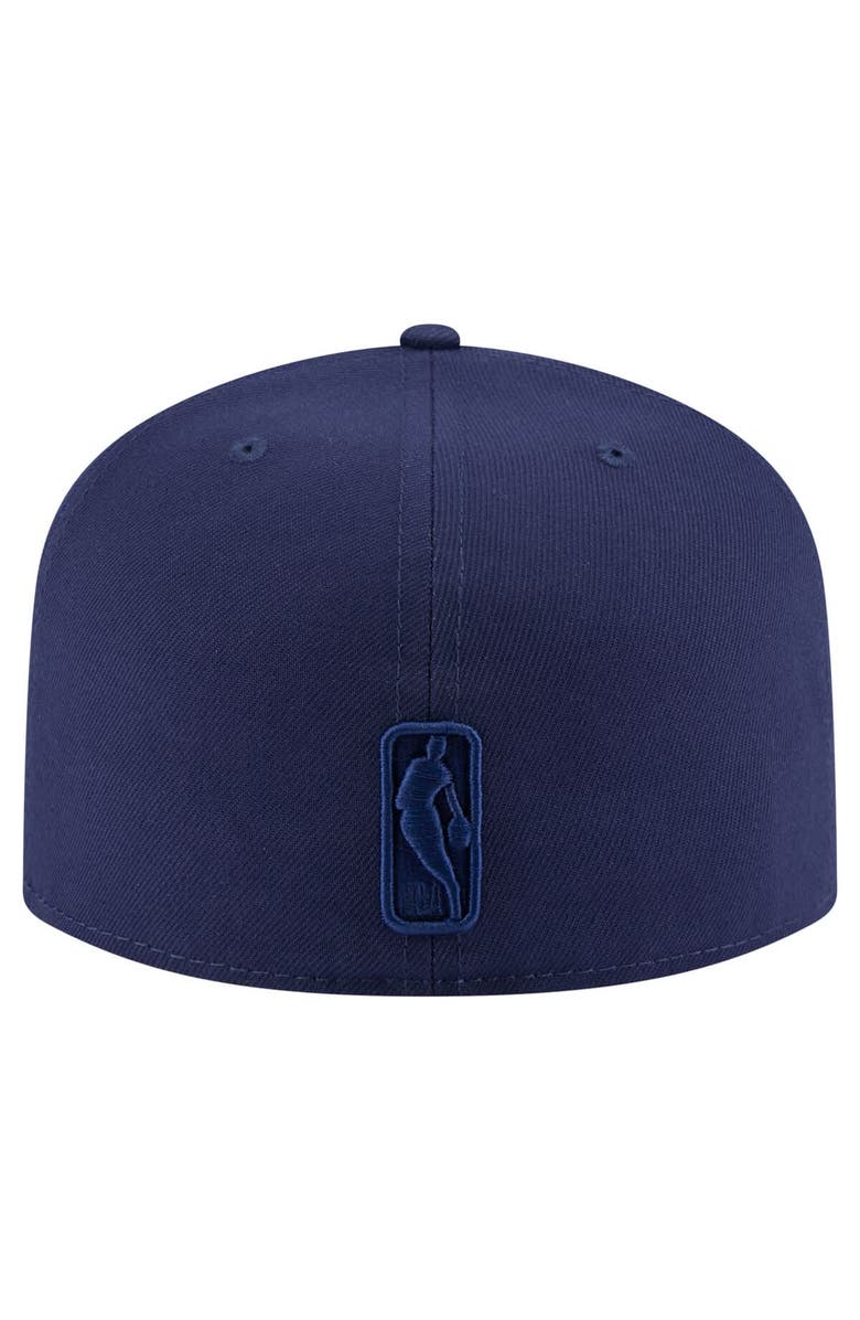New Era Men's New Era Navy Dallas Mavericks Colorpack A-Frame Pinch Front 59FIFTY Fitted Hat, Alternate, color, Navy