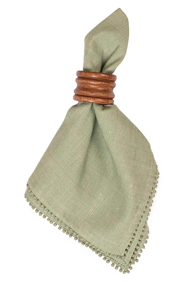 Juliska Berry Trim Set of 4 Cotton & Linen Napkins, Alternate, color, 