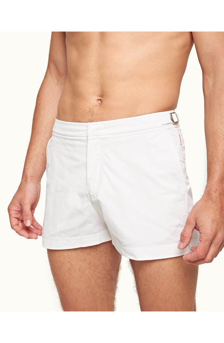 Orlebar Brown Springer Shortest-Length Swim Shorts, Alternate, color, White