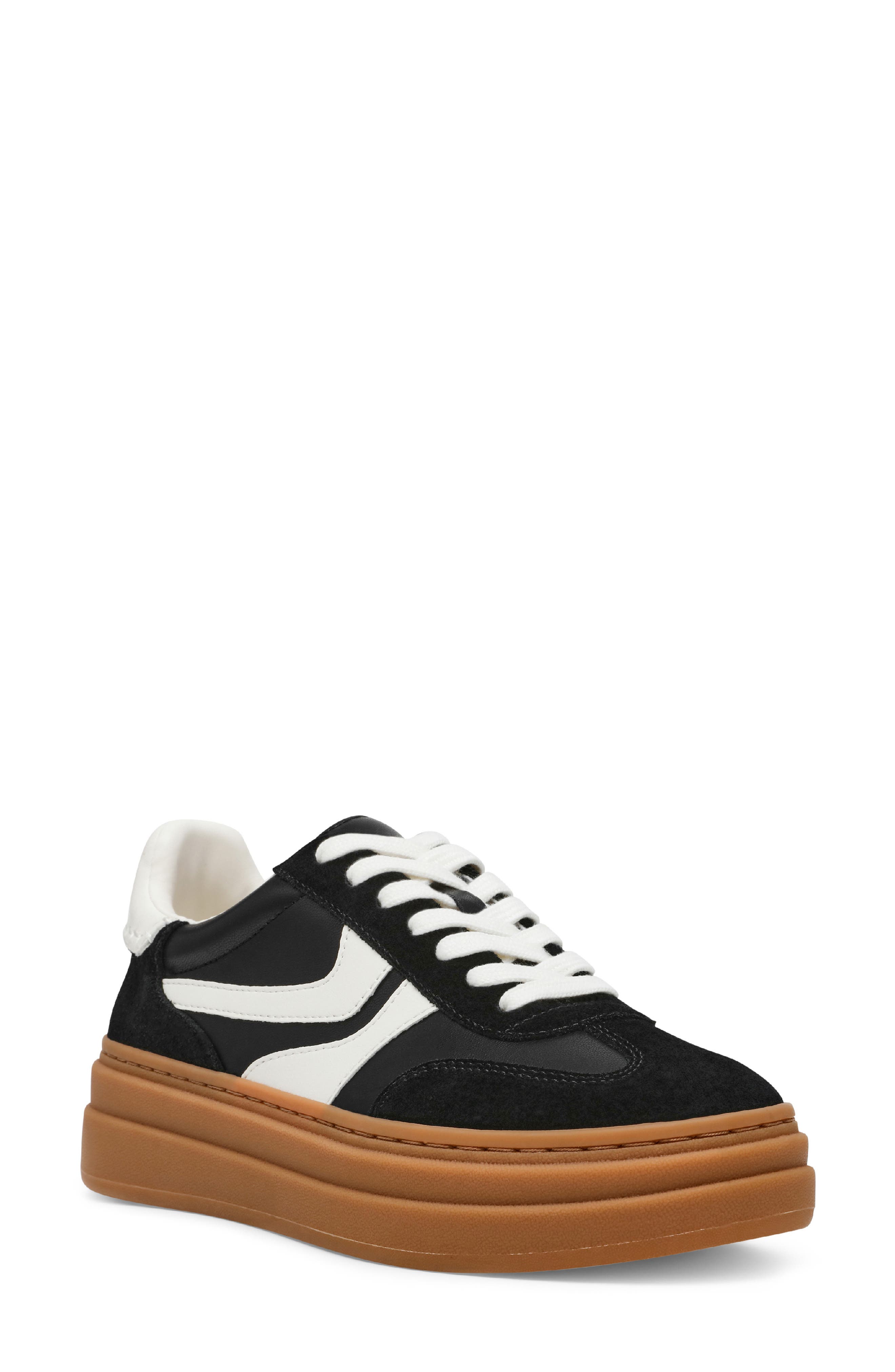 Steve Madden Dodge Platform Sneaker, Main, color, Black White