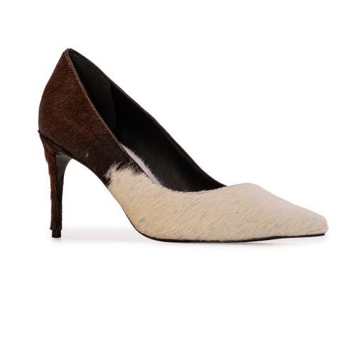Black Suede Studio Amaya Cowhide Pump In Cowhide