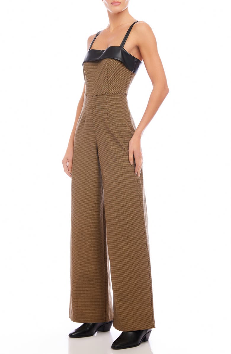 FIFTEEN TWENTY Paloma Micro Houndstooth Jumpsuit, Alternate, color, 