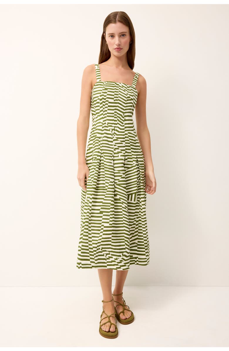 Marie Oliver Dixon Dress, Main, color, Green Stripe