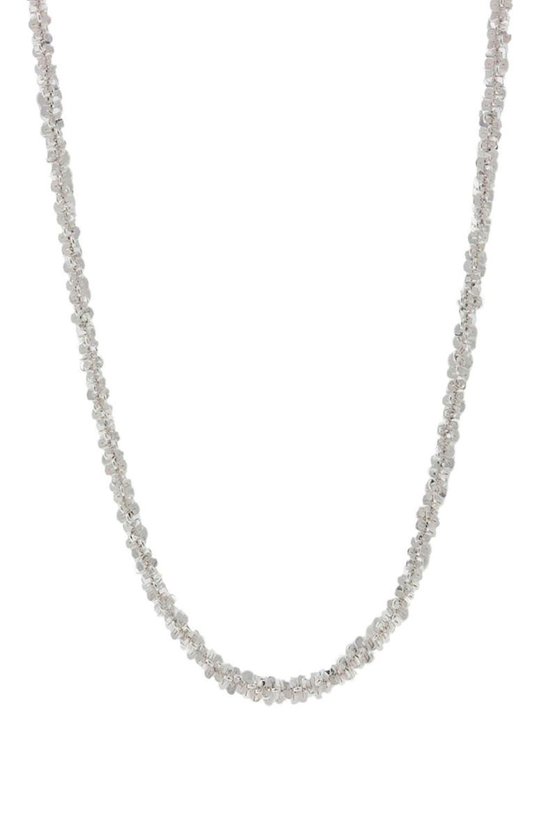 Twisted Rock Chain Necklace, Main, color, SILVER PLATED