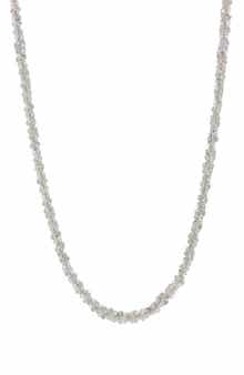 BEST SILVER Twisted Rock Chain Necklace