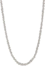 BEST SILVER Twisted Rock Chain Necklace
