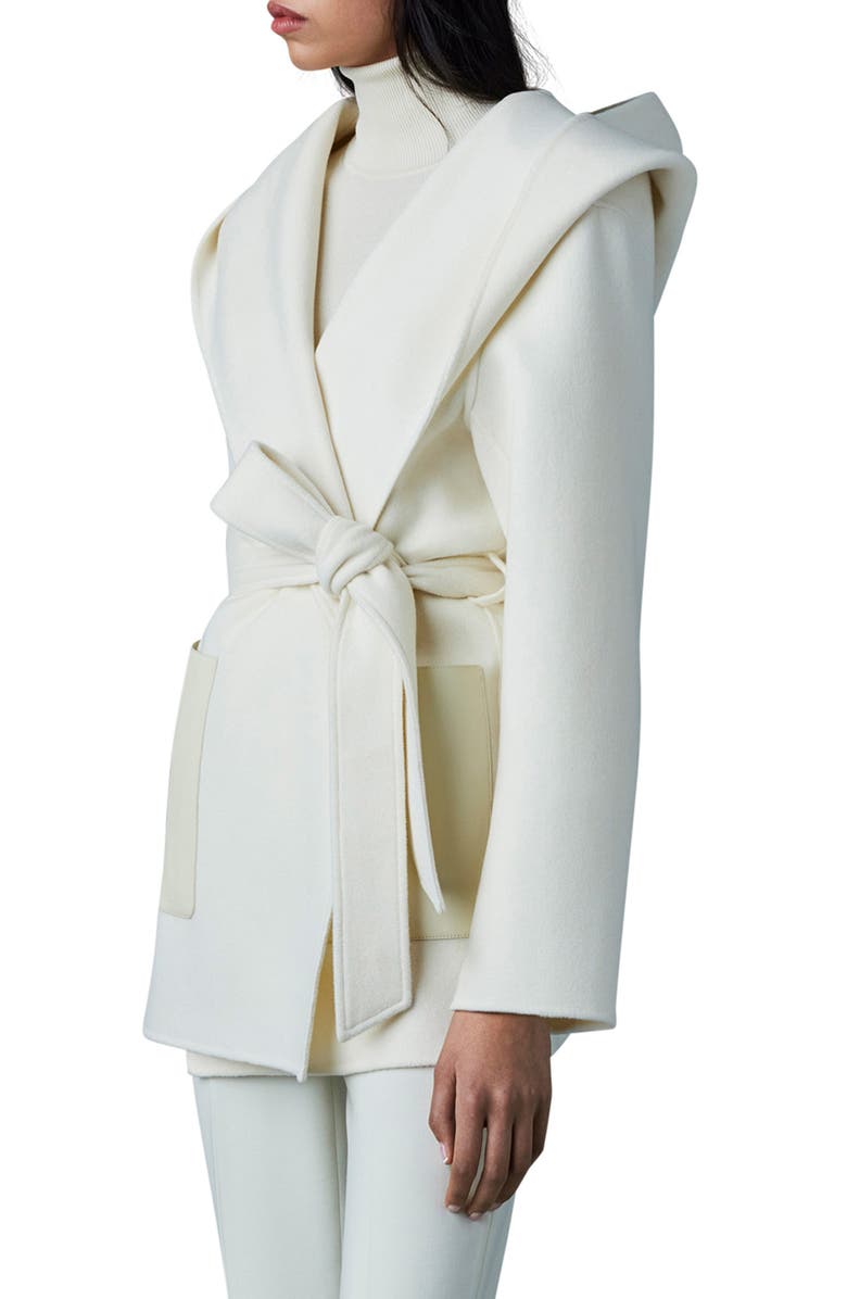 Mackage Azra Belted Double Face Wool Wrap Coat, Alternate, color, 