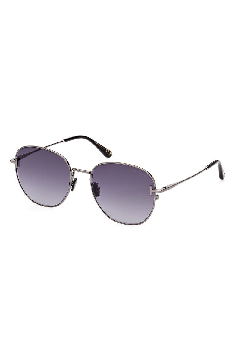 TOM FORD Round 56mm Sunglasses, Alternate, color,