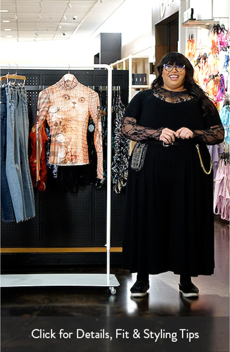 Zadie Print Turtleneck Mesh Top, sales video thumbnail