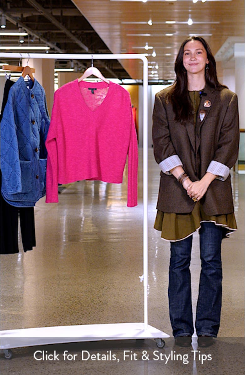 Organic Linen & Organic Cotton V-Neck Sweater, sales video thumbnail