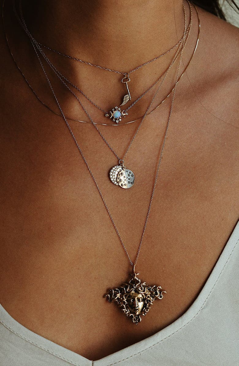 Sofia Zakia Angel Key Pendant Necklace, Alternate, color, 