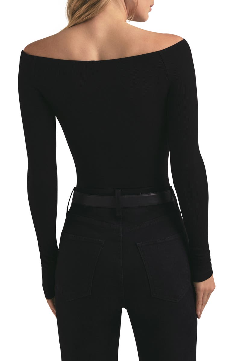 Favorite Daughter The Sydney Off the Shoulder Long Sleeve Top, Alternate, color, Black