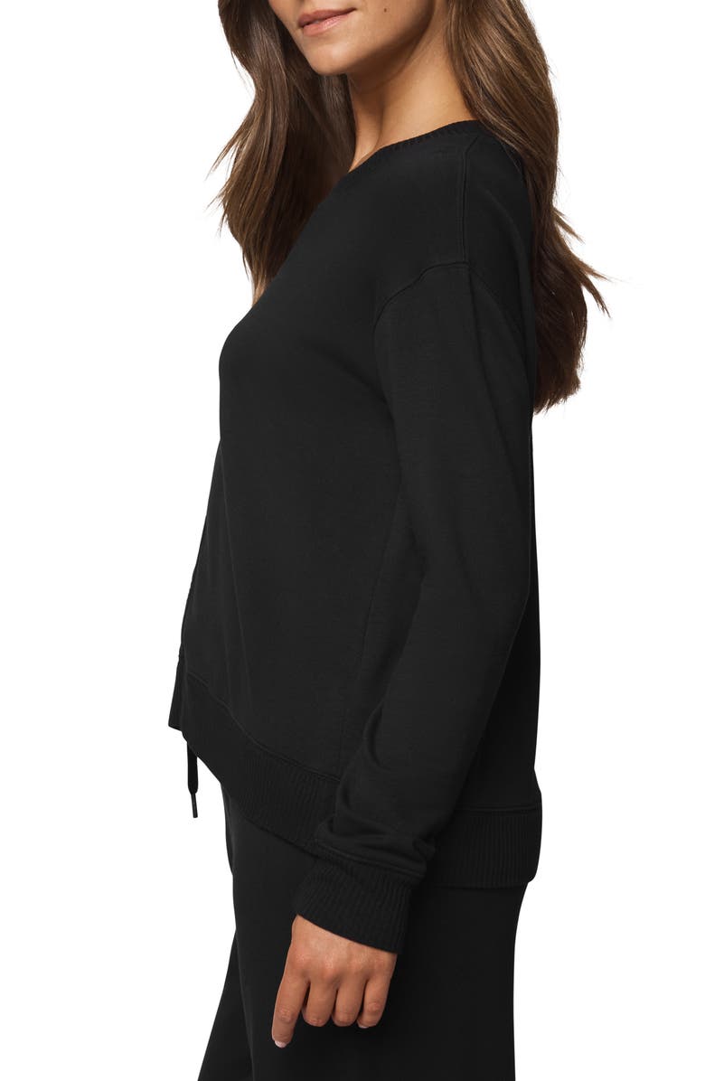 Splendid Supersoft Trim Sweatshirt, Alternate, color, Black