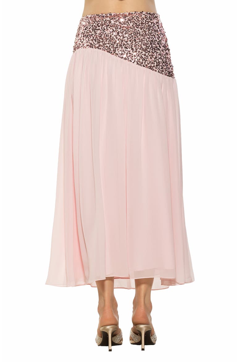 Abby Sequin High Waist Maxi Skirt, Alternate, color, PINK