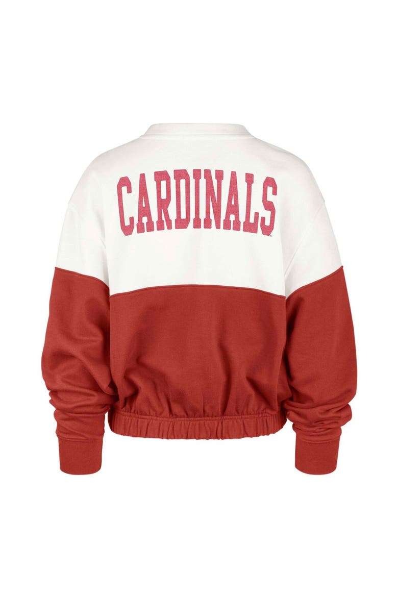 Women's '47 White/Red St. Louis Cardinals Take Two Bonita Pullover Sweatshirt, Alternate, color, White
