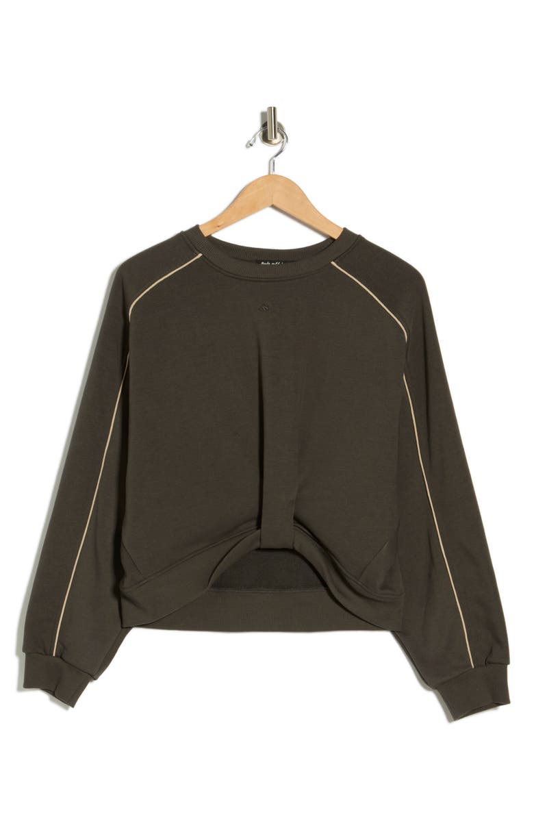 Scotch & Soda Piped Crewneck Sweatshirt, Alternate, color, Black Sand