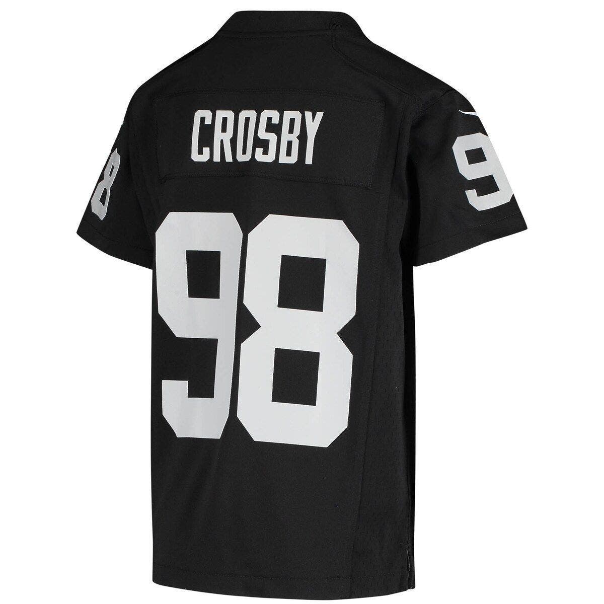 ウォームアップウェア NFL Las Vegas Raiders Crosby 98 Jersey Nike Youth Nike Maxx Crosby Black Las Vegas Raiders Game Jersey