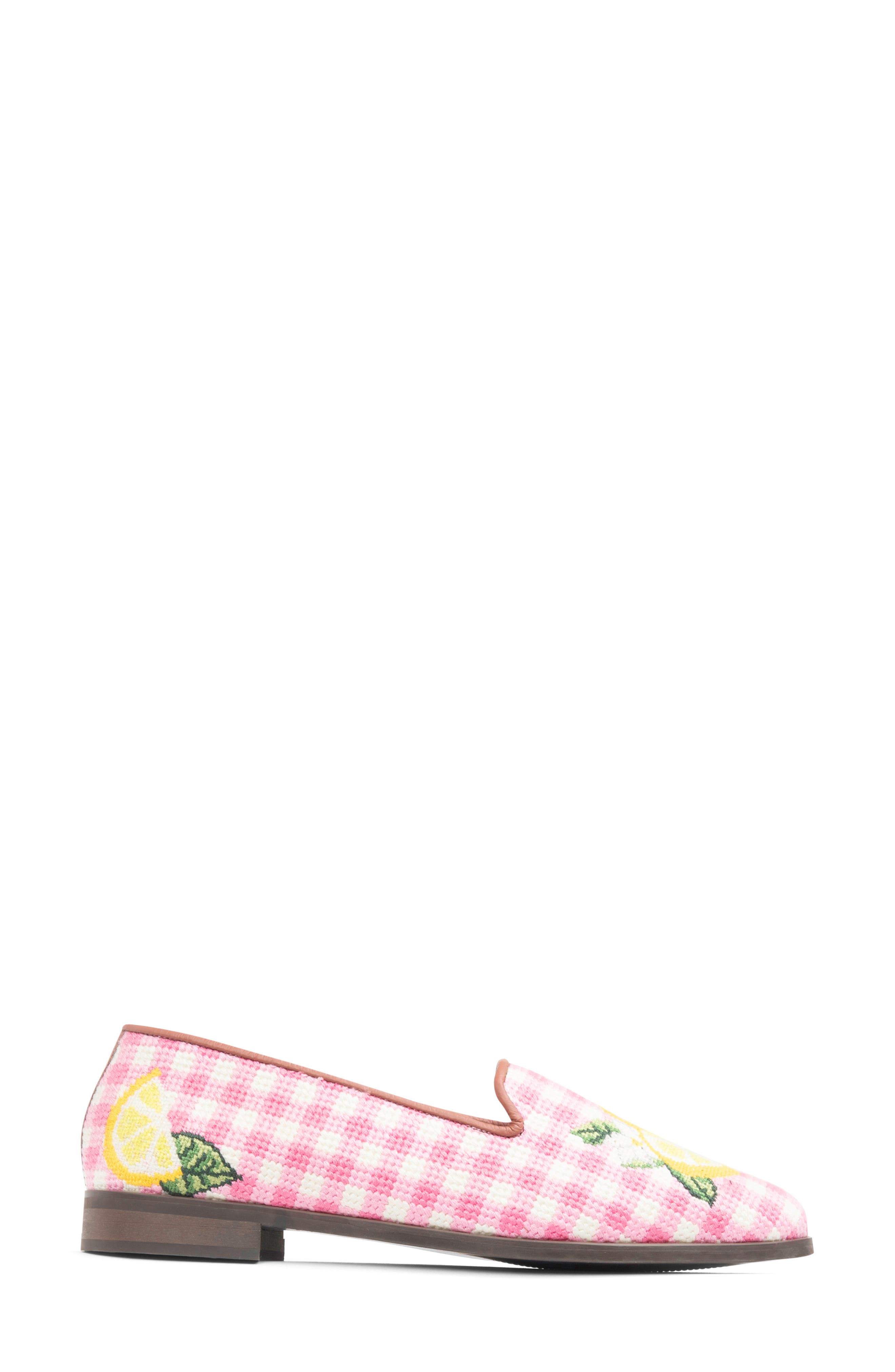 ByPaige Needlepoint Loafer, Alternate, color, Pink/White Gingham