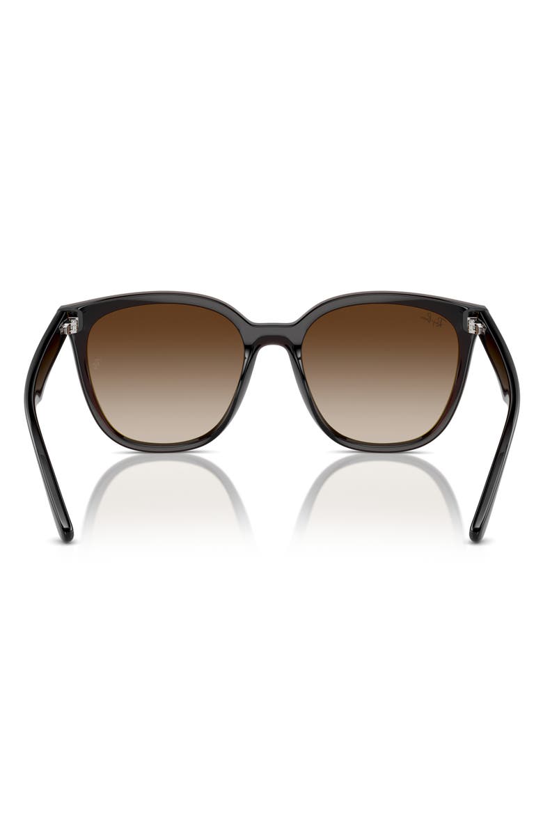 Ray-Ban 66mm Gradient Oversize Irregular Sunglasses, Alternate, color, Transparent Black