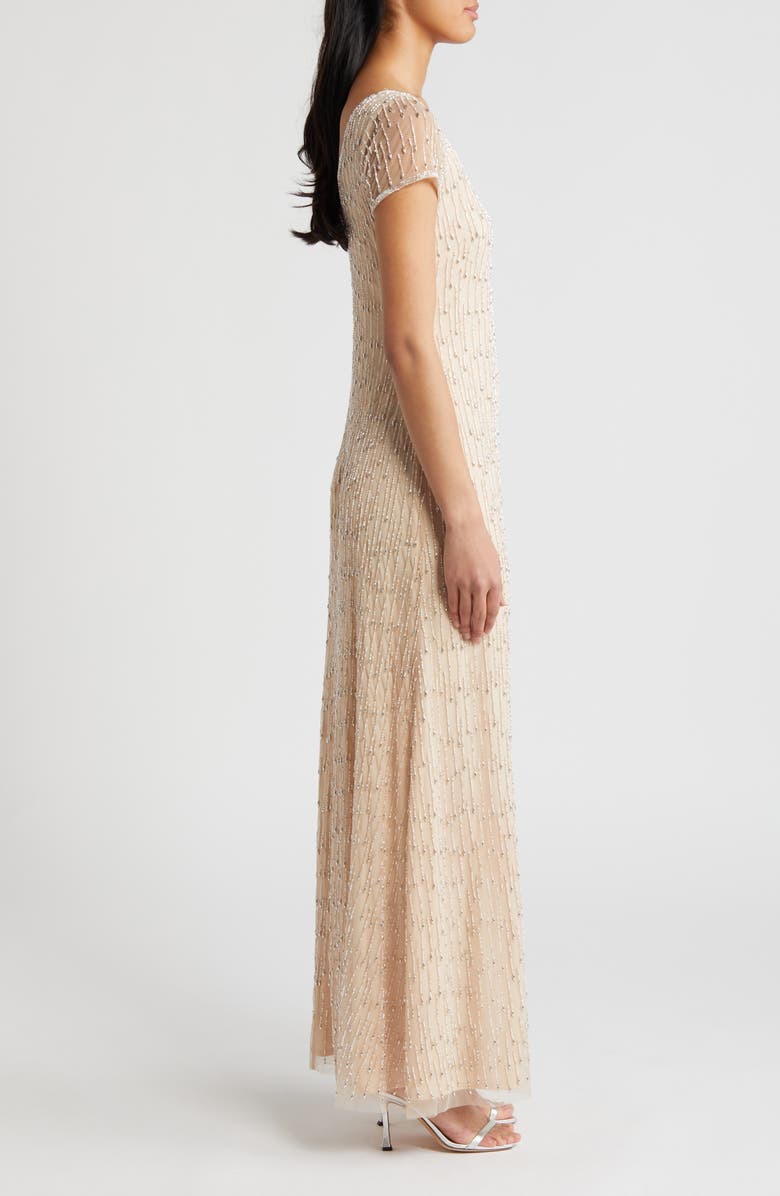 Pisarro Nights Beaded Gown, Alternate, color, Blush 610