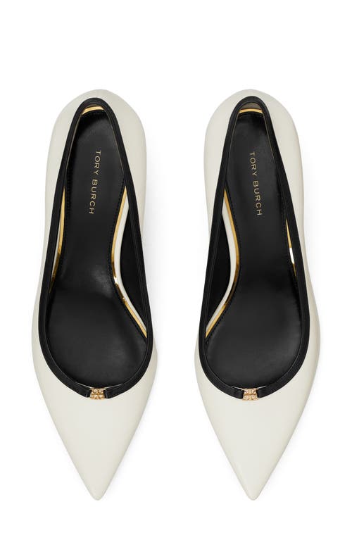 Tory Burch Double T Buckle Kitten Heel Pump In Multi