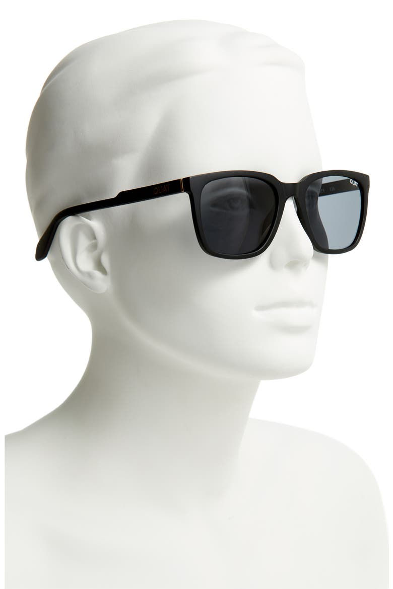 Australia 55mm Square Sunglasses, Alternate, color, MATTE BLACK/ SMOKE
