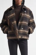 Isabel Marant Étoile Galeane Fringe Wool Blend Jacket