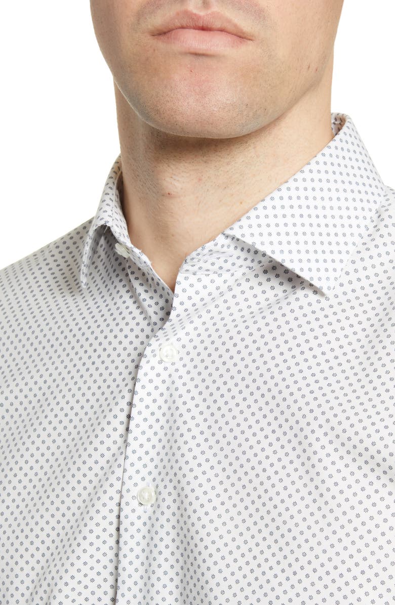 NORDSTROM MEN'S SHOP Trim Fit Non-Iron Floral Dress Shirt, Alternate, color, 