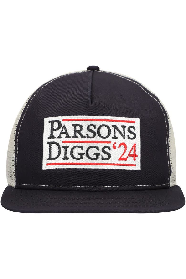 Men's New Era Navy/Natural Dallas Cowboys Election Trucker Golfer Snapback Hat, Alternate, color, Navy