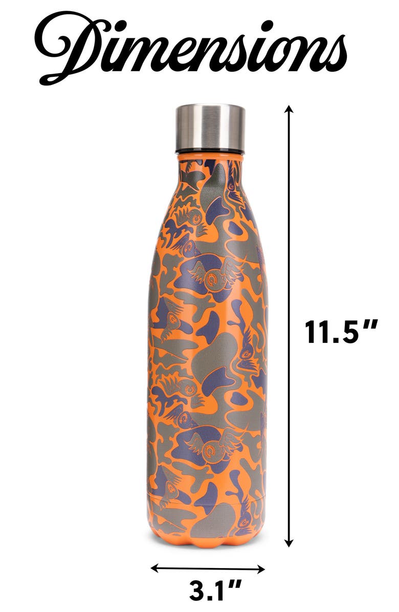 Von Dutch 24oz Hydration Double Walled Insulated Stainless Steel Bottle, Alternate, color, Camoscope