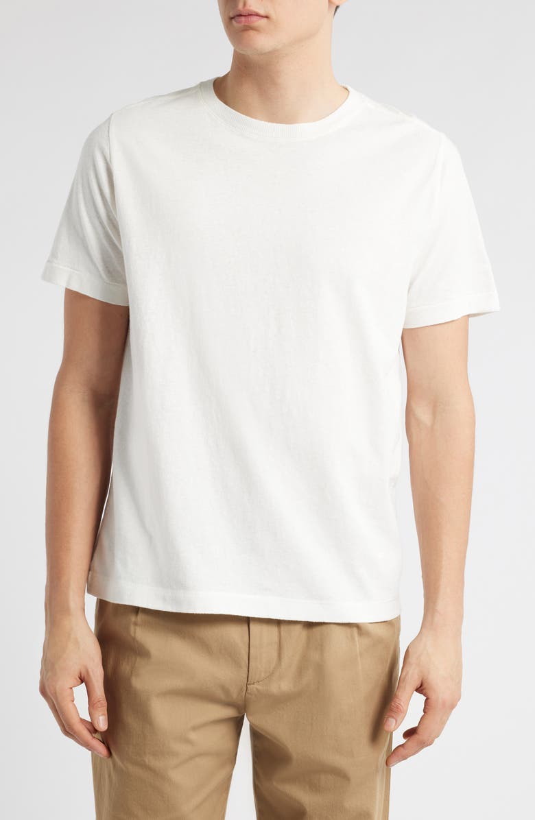 MERZ B SCHWANEN Organic Cotton & Hemp T-Shirt, Main, color, White