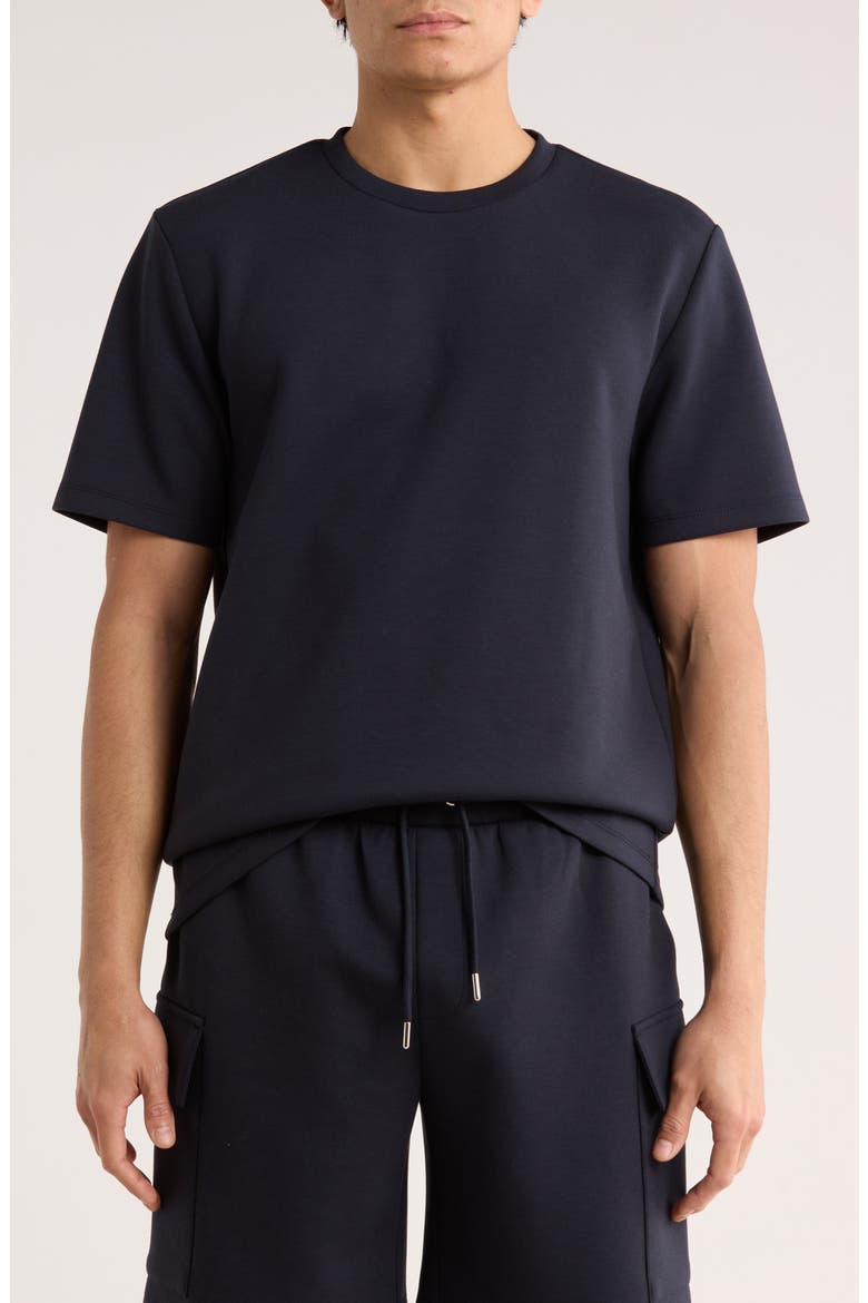Scuba Knit Crewneck T-Shirt, Main, color, NAVY