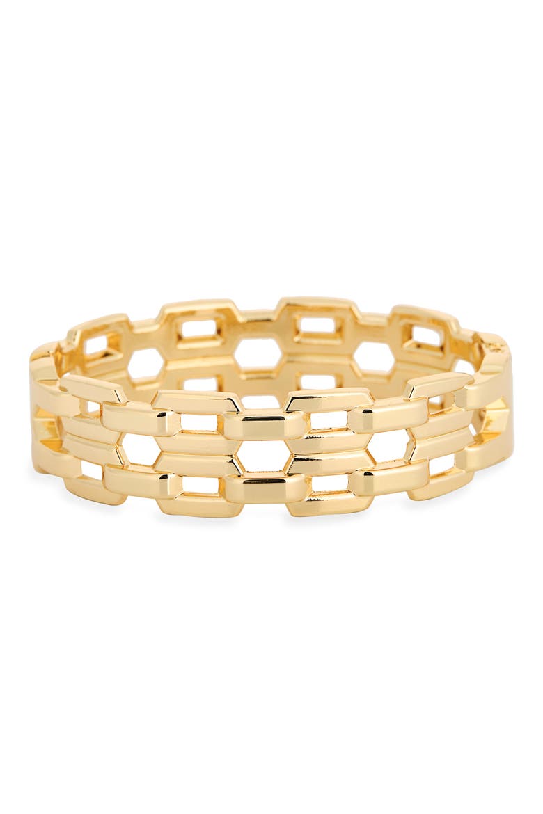 Chain Link Cuff Bracelet, Main, color, GOLD