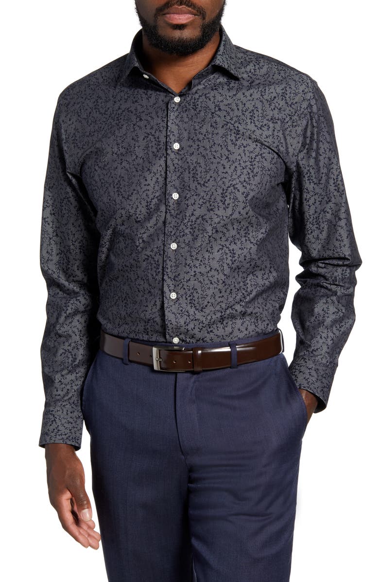 NORDSTROM MEN'S SHOP Trim Fit Non-Iron Dress Shirt, Main, color,